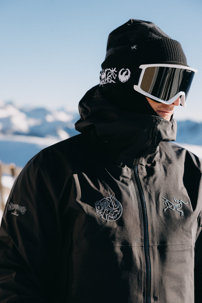 Chris Benchetler wearing the new 60th Anniversary Grateful Dead Arc'teryx Sabre Jacket