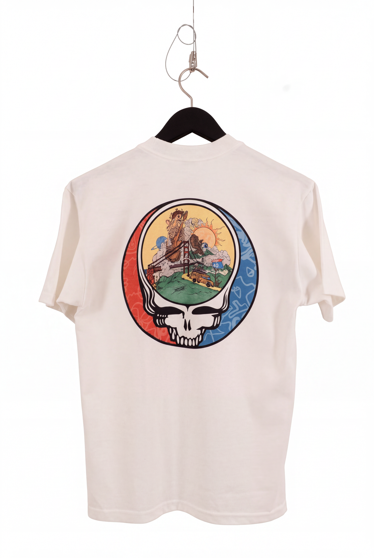 Short Sleeve T-Shirt | Grateful Dead 60y Anniversary Highway Design - White