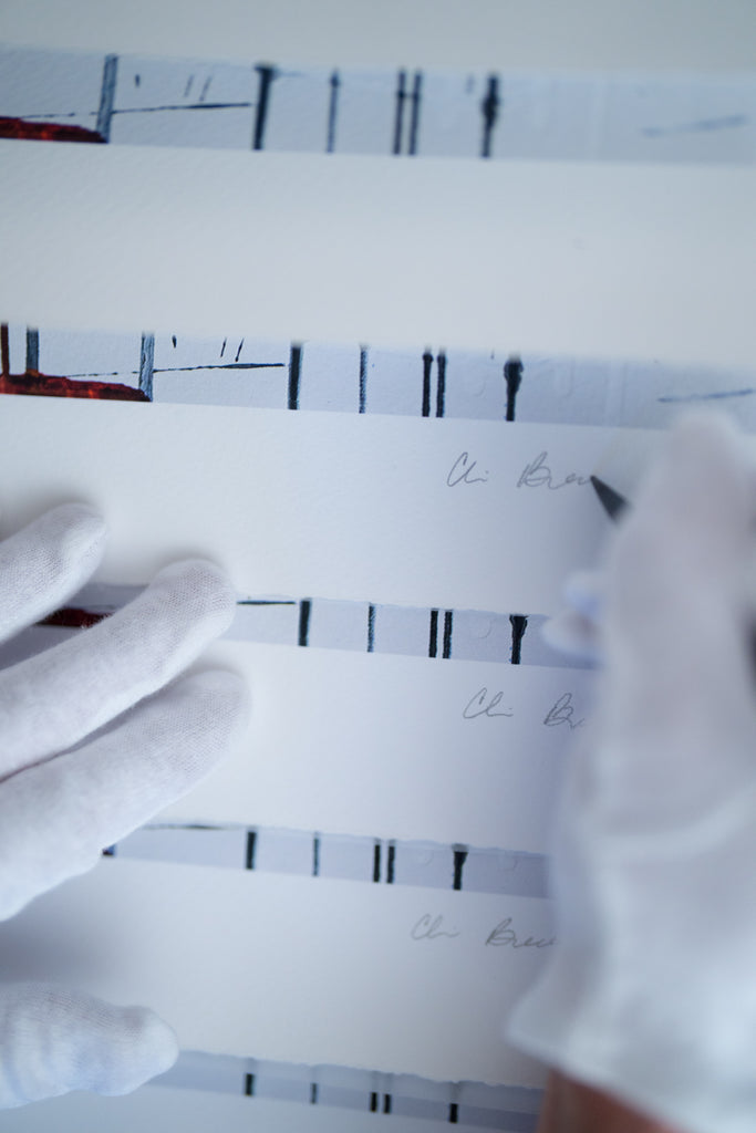 Chris signing his limited release prints