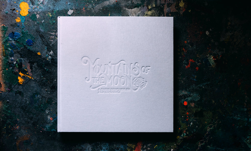 Photo of Chris Benchetler's Mountains of the Moon hard cover limited edition book.