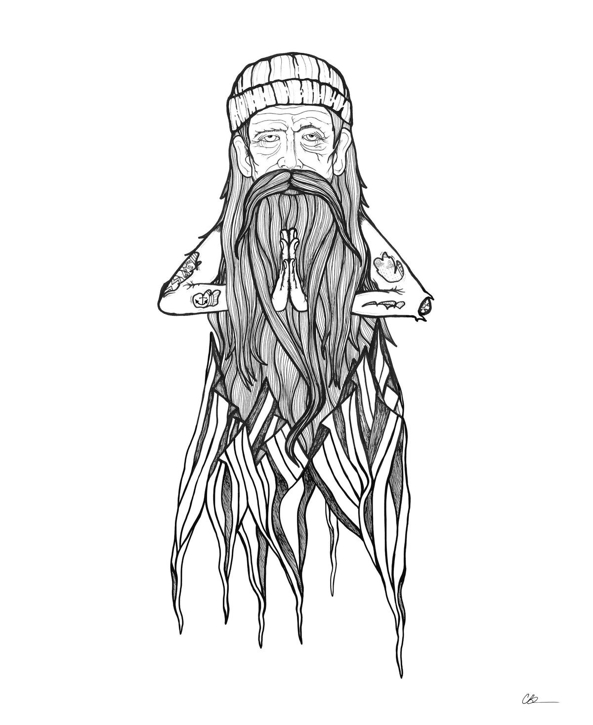 Old Man Winter Tattoo